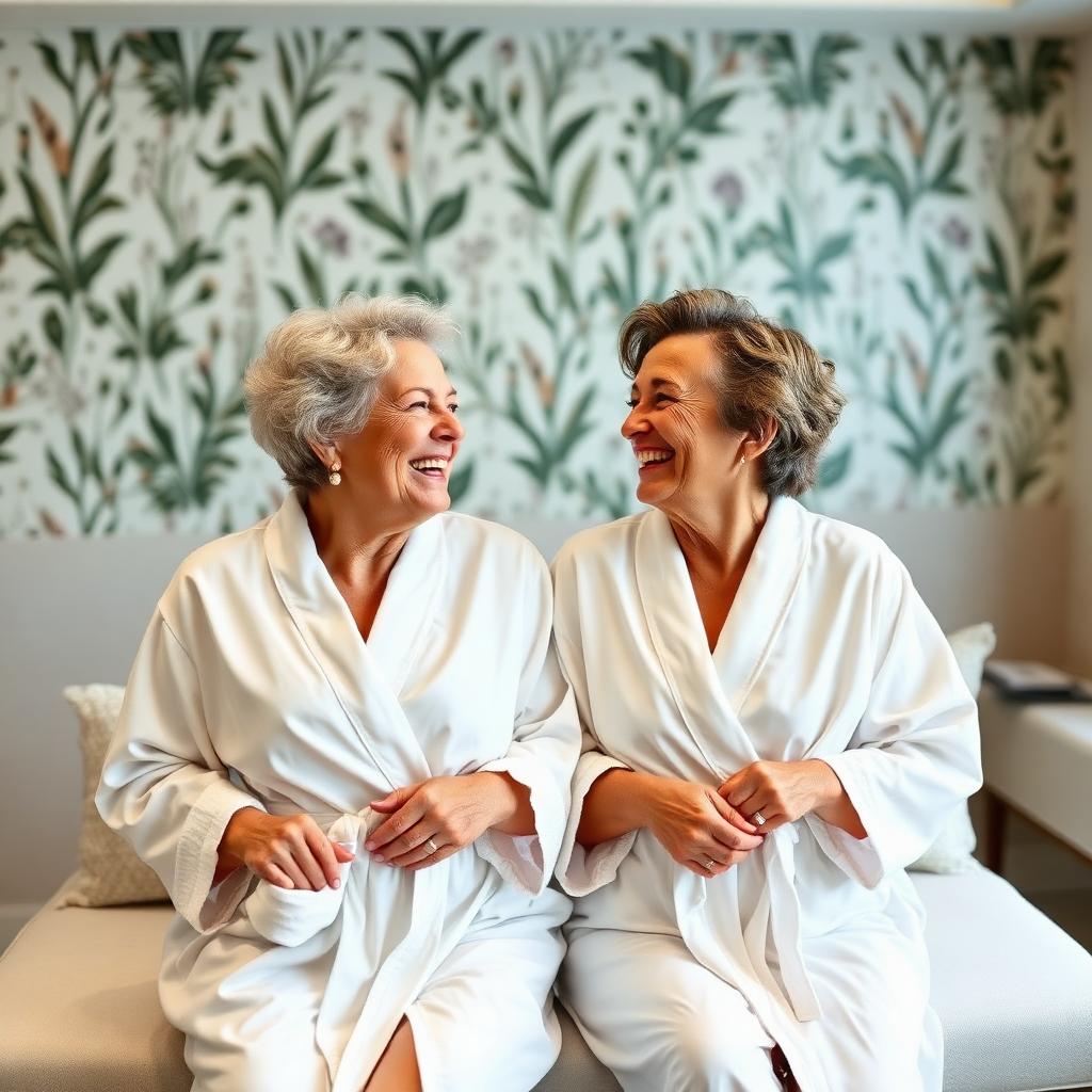 Residents enjoying the spa lounge