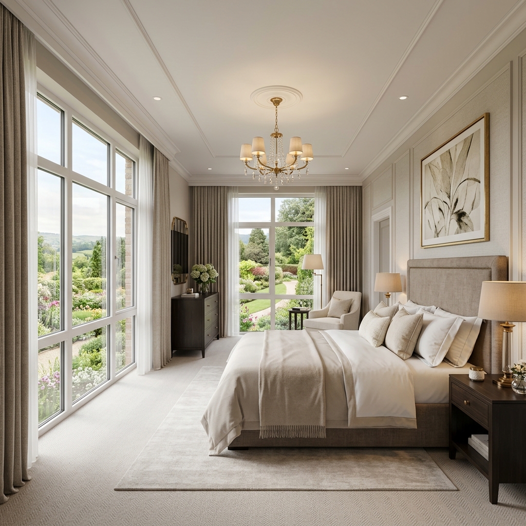 Luxury master bedroom interior