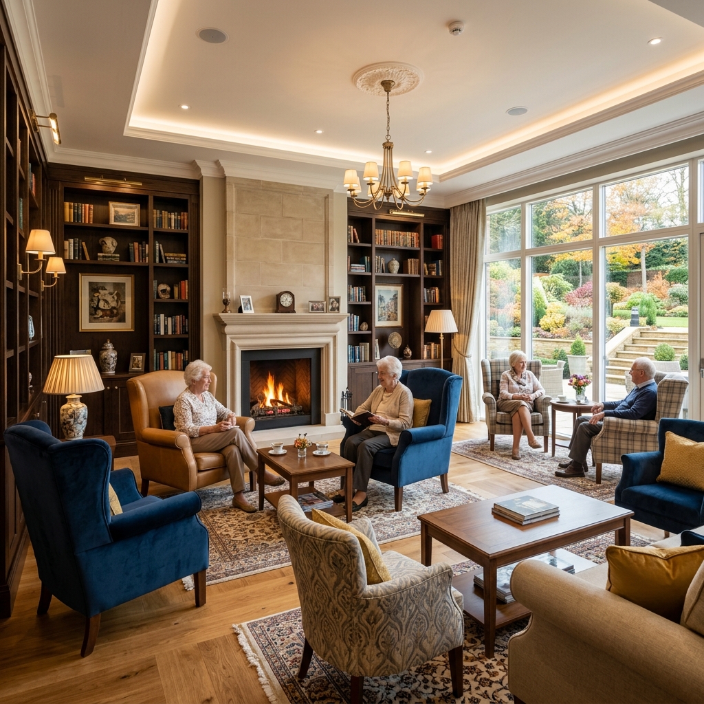 Residents social lounge and library